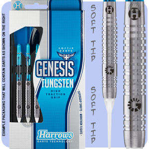 Harrows Genesis style A soft tip darts 18 gram