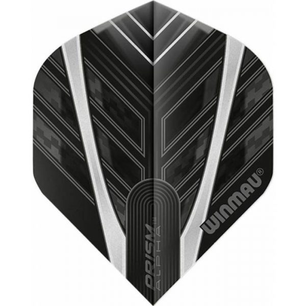 Winmau - Prism Alpha - Blackout flights zwart/wit