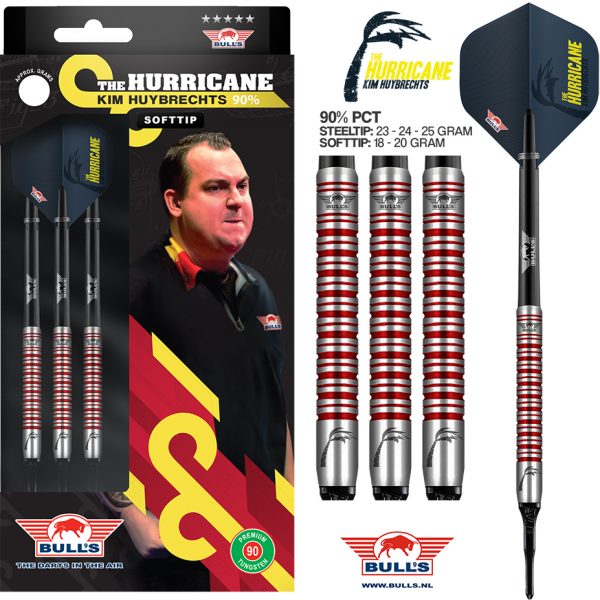 Bull's Kim "The Hurricane" Huybrechts PTC Soft Tip darts