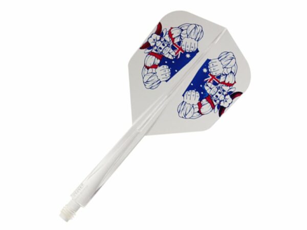 Condor Axe The Bull Clear & Blue Small N6 Shape Medium flight & shaft systeem