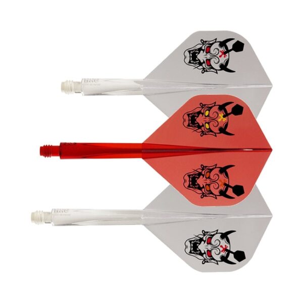 Condor Axe Oni Clear & Red Standaard Shape flight & shaft systeem
