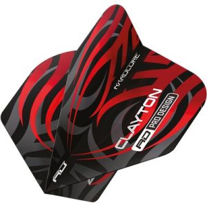 Red Dragon Jonny Clayton hardcore Red/Black standaard flights